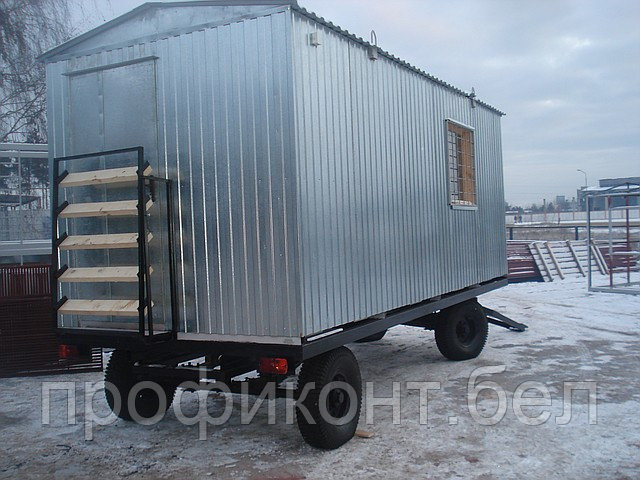 Блок-контейнер на шасси (бытовка на колесах) - фото 1 - id-p216453872