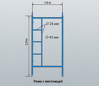 Рама с лестницей ЛРСП-40 (Строительные леса)