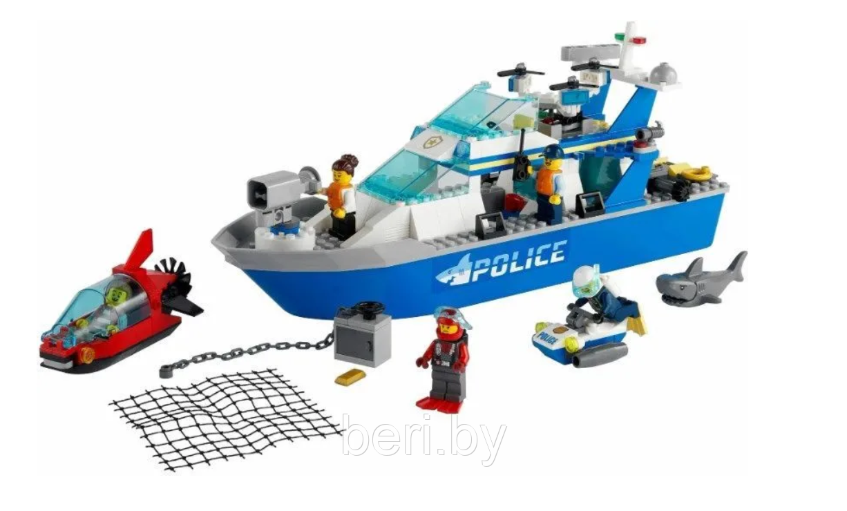 20277 Конструктор City "Катер полицейского патруля", 276 деталей, Аналог LEGO City 60277 - фото 2 - id-p216453852