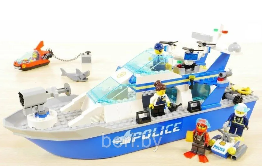 20277 Конструктор City "Катер полицейского патруля", 276 деталей, Аналог LEGO City 60277 - фото 4 - id-p216453852