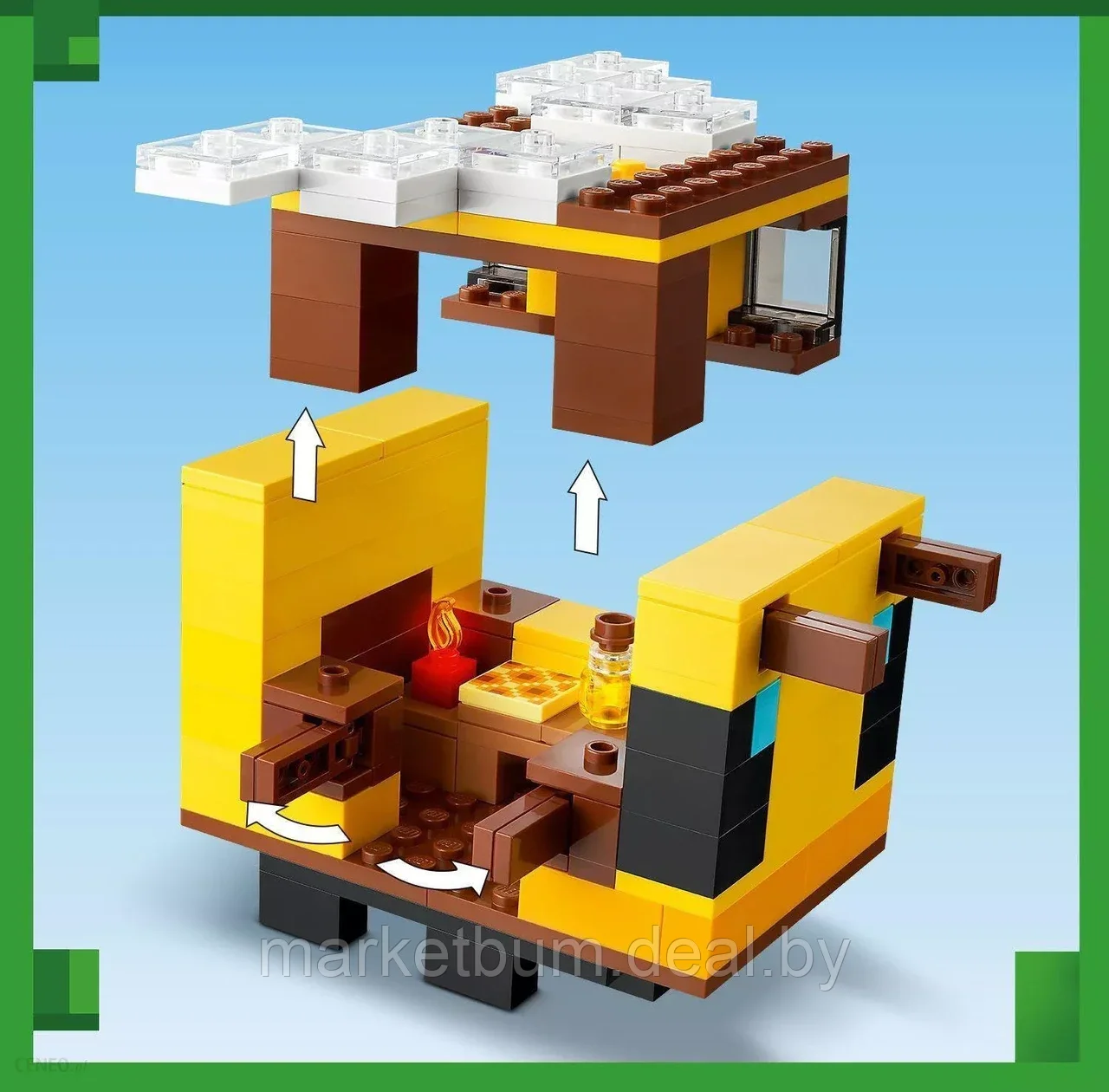 Конструктор LEGO Minecraft 21241, Пчелиный улей. - фото 4 - id-p216453849