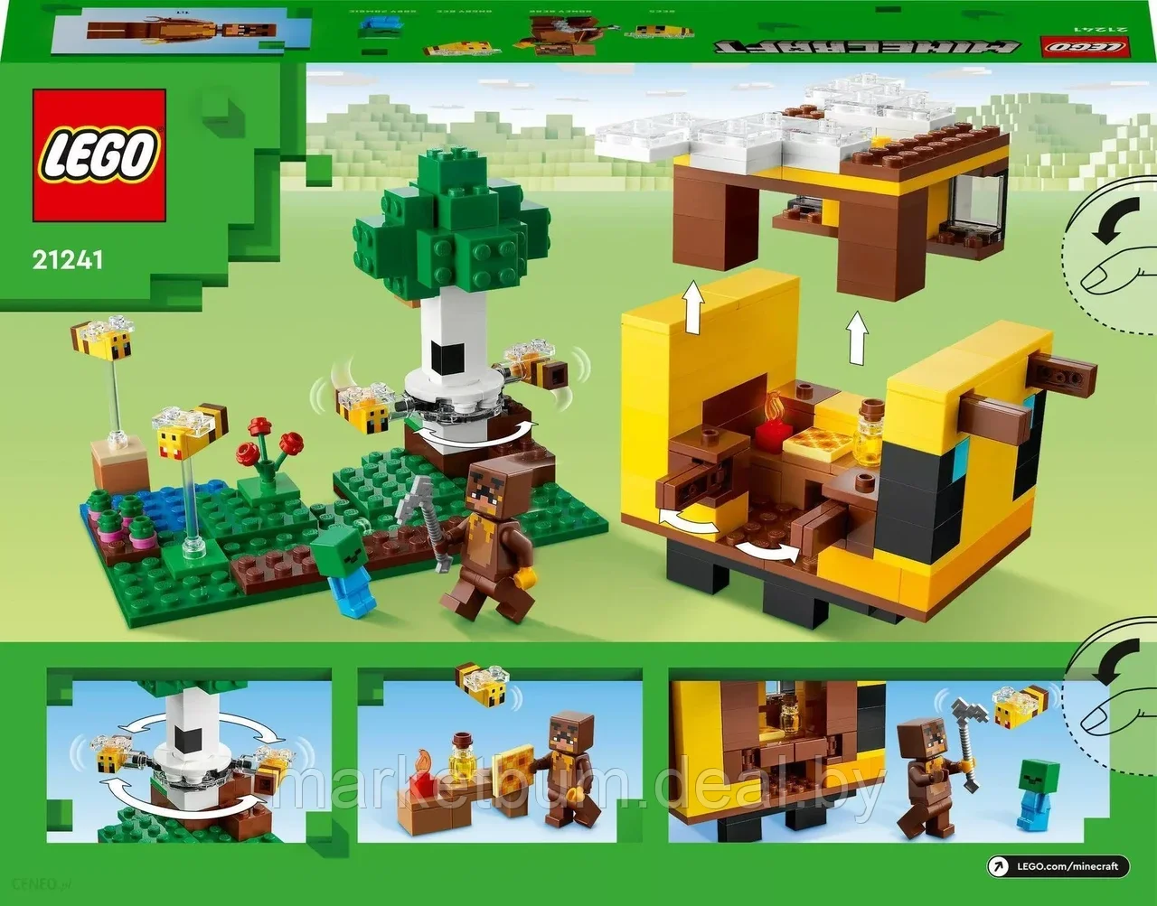 Конструктор LEGO Minecraft 21241, Пчелиный улей. - фото 2 - id-p216453849