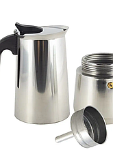 Кофеварка гейзерная 200мл (4 порции) из нерж. стали (101100)