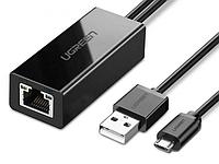 Сетевая карта Ugreen MicroUSB 2.0 - 100Mbps Ethernet Adapter 30985