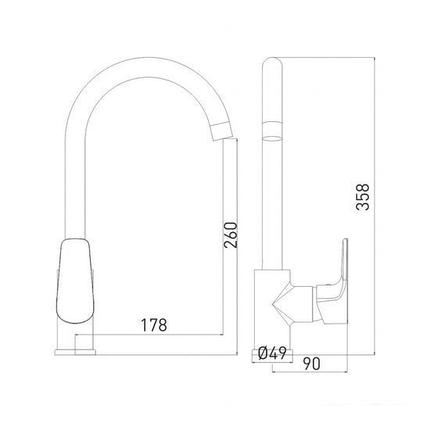 Смеситель Gross Aqua Evo 3118297MW–В02, фото 2