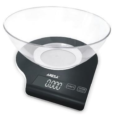 Весы кухонные электронные с чашей ARESA точные настольные для кухни еды граммовые кулинарные - фото 1 - id-p216383106