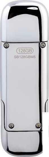 USB Flash SmartBuy M5 128GB (серебристый) - фото 3 - id-p216162751