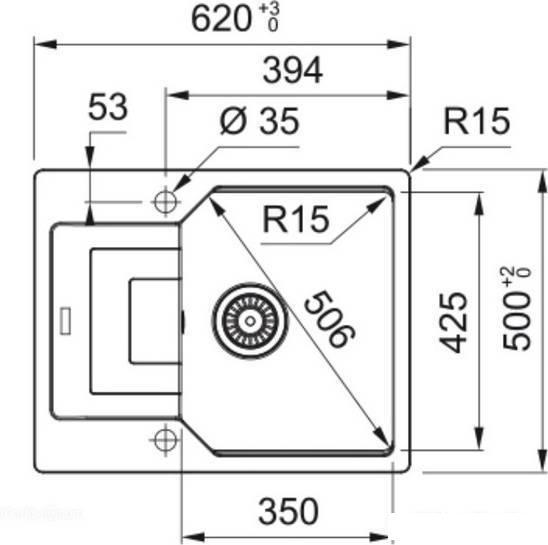 Кухонная мойка Franke Urban UBG 611-62 (черный матовый) - фото 2 - id-p215674926