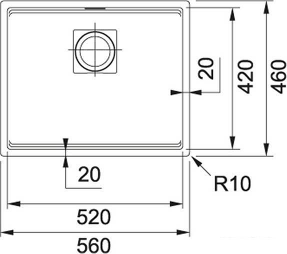 Кухонная мойка Franke Kubus 2 KNG 110-52 (черный матовый) - фото 2 - id-p215675084