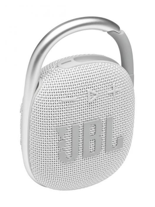 Маленькая блютуз портативная колонка JBL Clip 4 White JBLCLIP4WHT беспроводная Bluetooth - фото 1 - id-p216012588