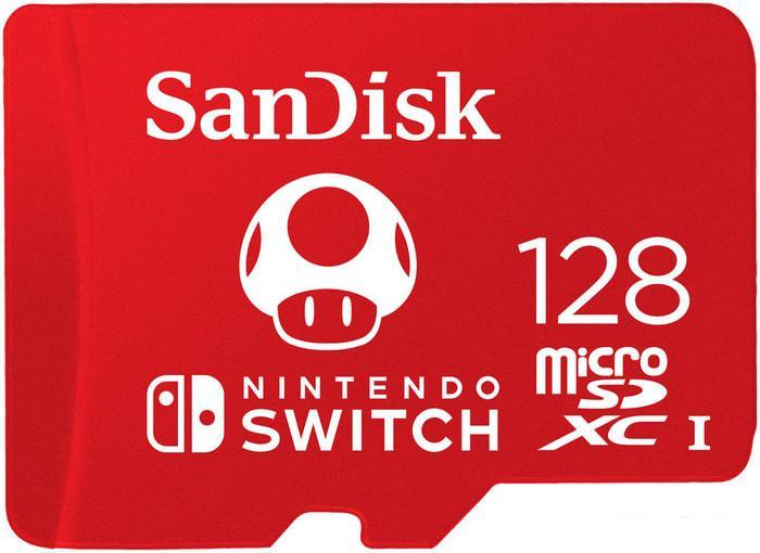 Карта памяти SanDisk For Nintendo Switch microSDXC SDSQXAO-128G-GN3ZN 128GB - фото 1 - id-p215979353