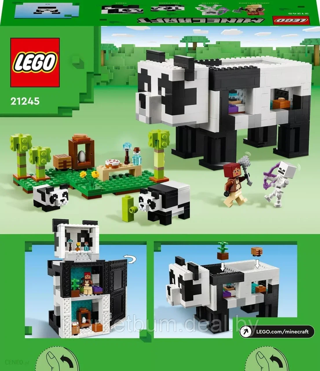 Конструктор LEGO Minecraft 21245, Заповедник панды - фото 3 - id-p216454080