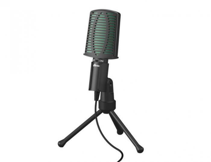 Настольный игровой микрофон RITMIX RDM-126 BLACK-GREEN - фото 1 - id-p216154694