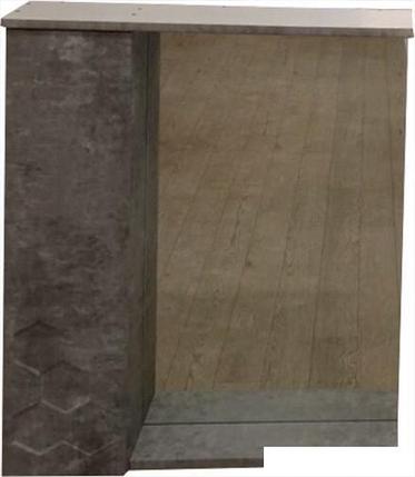 Garda Шкаф с зеркалом Soty4_700_PVС (бетон), фото 2