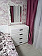 Распашной шкаф Йорк 1дв Белый/белый глянец, фото 7