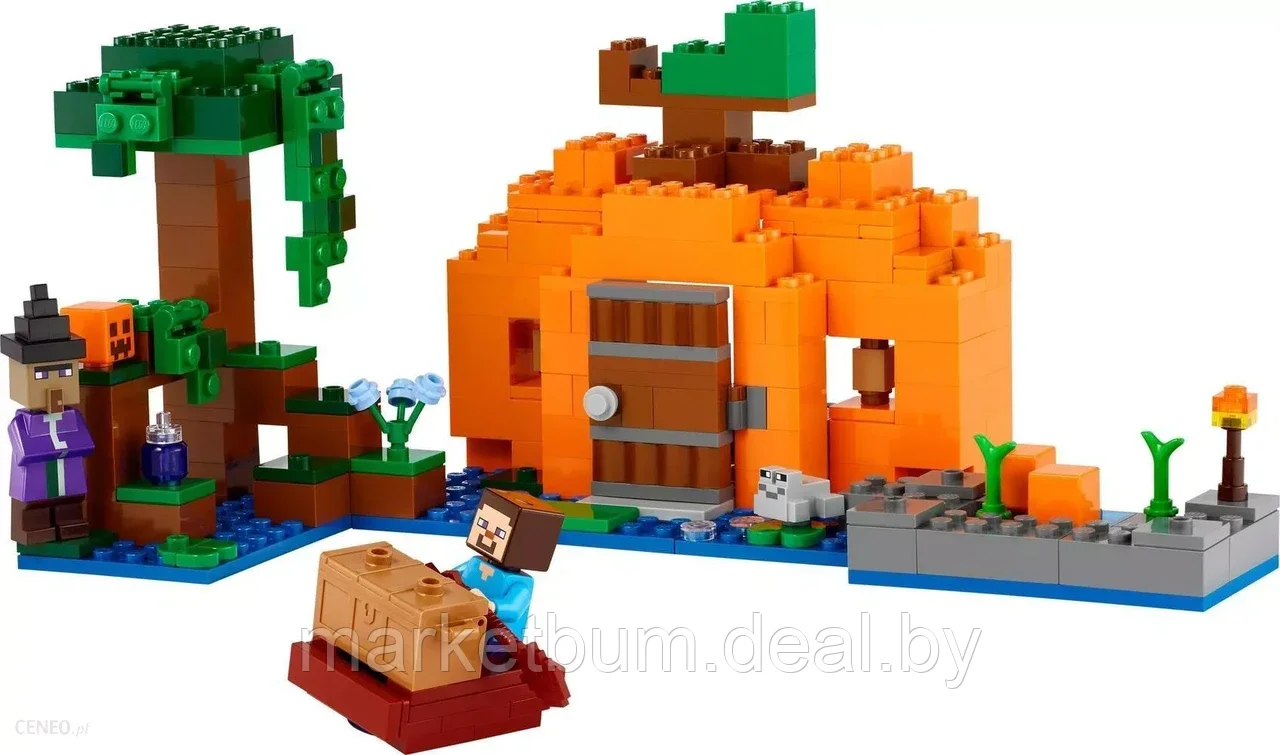 Конструктор LEGO Minecraft 21248 Тыквенная ферма - фото 5 - id-p216456851