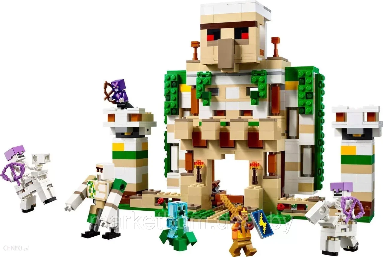 Конструктор LEGO Minecraft 21250, крепость железного голема - фото 3 - id-p216459130