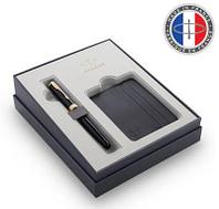 Набор ручек Parker Sonnet GIFT 20 (2121991) Black GT руч.пер. в компл.:фут.для кред.карт M ст.нерж.