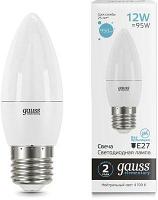 Упаковка ламп LED GAUSS E27, свеча, 12Вт, 30222, 10 шт.