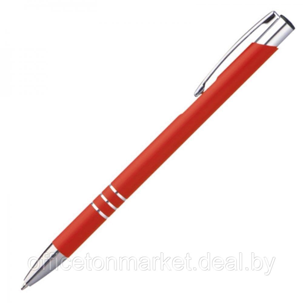 Ручка шариковая автоматическая "New Jersey", 0.7 мм, красный, серебристый, стерж. синий - фото 2 - id-p216456853
