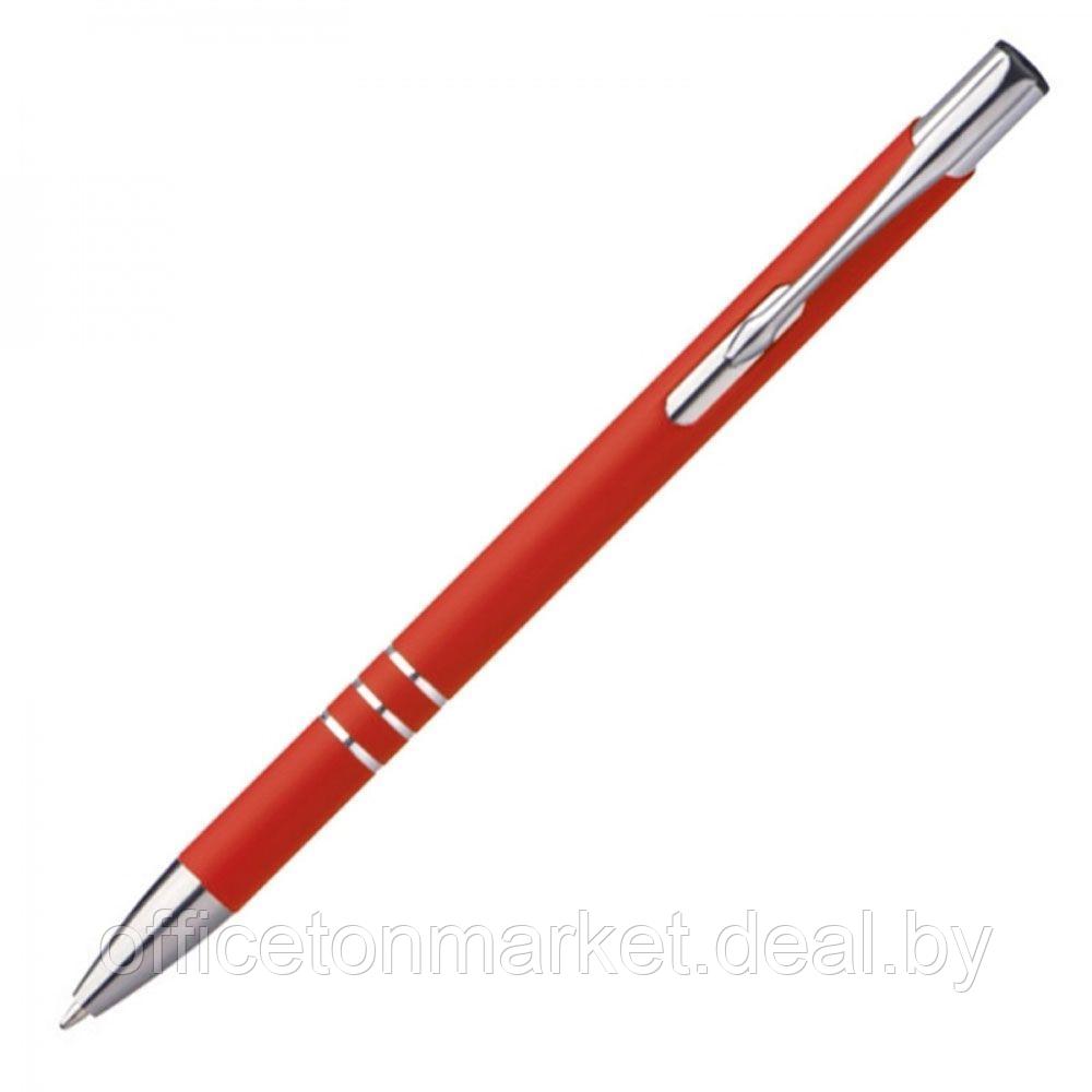 Ручка шариковая автоматическая "New Jersey", 0.7 мм, красный, серебристый, стерж. синий - фото 3 - id-p216456853