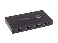 Переключатель KVM Ugreen US216 USB 3.0 Sharing Switch Box Black 30768