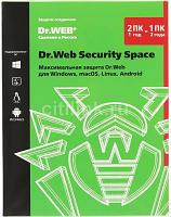 Антивирус Dr.Web Security Space 2 ПК 1 год Новая лицензия BOX [bhw-b-12m-2-a3]
