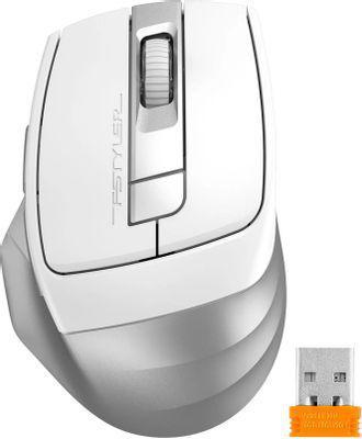 Мышь A4TECH Fstyler FB35CS, оптическая, беспроводная, USB, белый и серый [fb35cs usb icy white] - фото 2 - id-p215329205