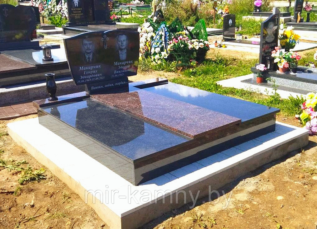 ДВОЙНОЙ ГРАНИТНЫЙ ПАМЯТНИК В СМОРГОНИ