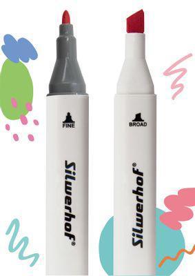 Набор маркеров для скетчинга Silwerhof 120 цвет., 1-7 мм, двойной пишущий наконечник - фото 2 - id-p215621280