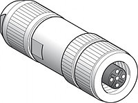 XZCC12FDB50R КОННЕКТОР ЭКРАНИРОВАННЫЙ ПРЯМОЙ, М12, 5 PIN, РОЗЕТКА,