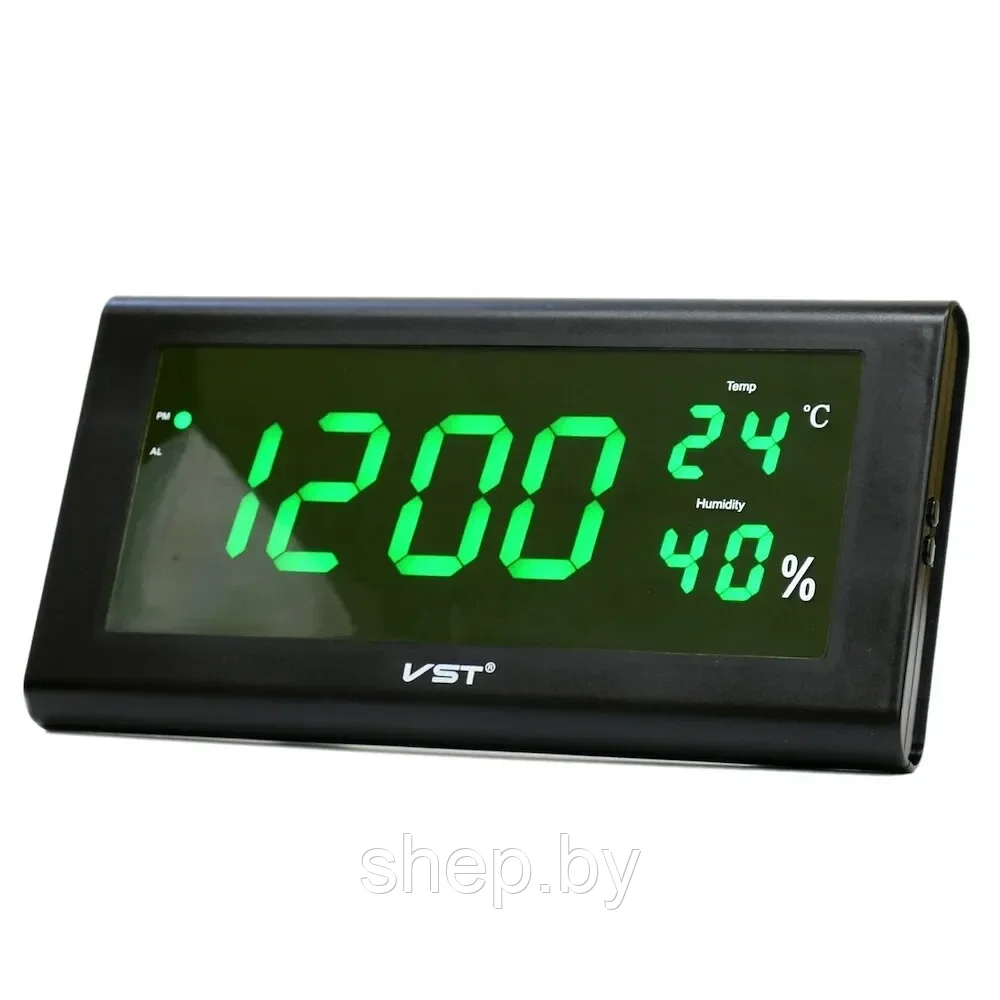 Большие настенные электронные часы LED CLOCK VST-795S Крупные Цифры Цвет подсветки :зеленый , белый - фото 1 - id-p194556675