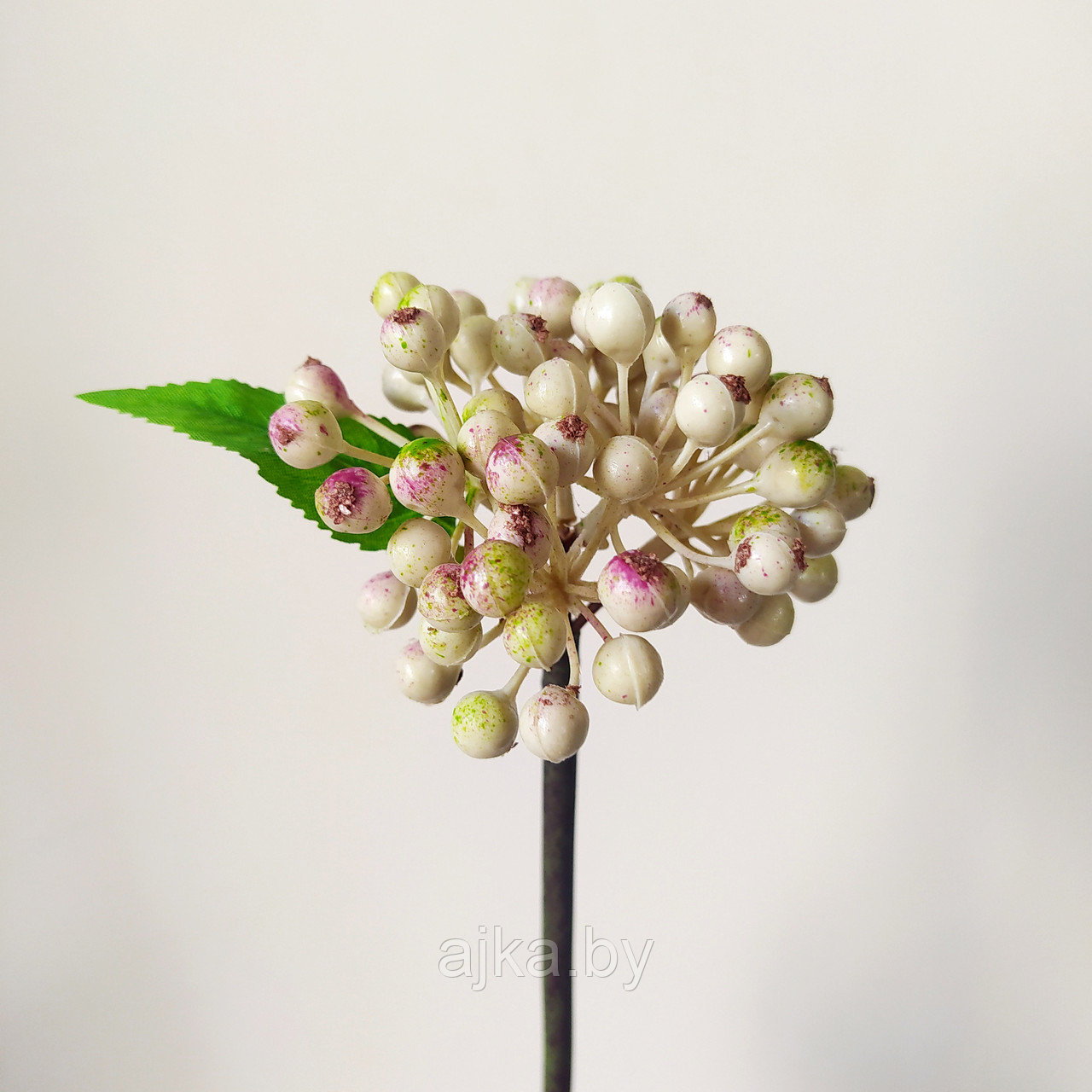 Ветка ягод 26 см, бело-розовый - фото 1 - id-p216480931