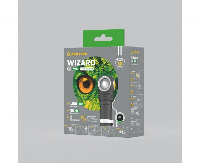 Фонарь Armytek Wizard C2 WG Magnet USB Белый - фото 6 - id-p215944978