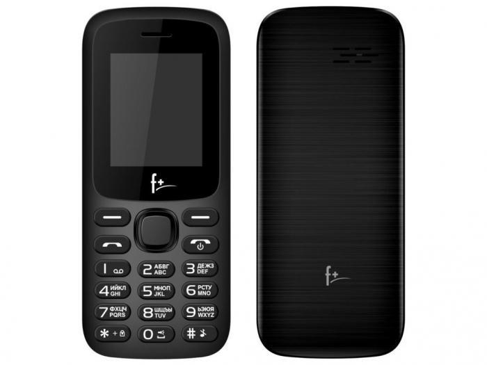 Кнопочный сотовый телефон F+ F197 черный мобильный - фото 1 - id-p216343586