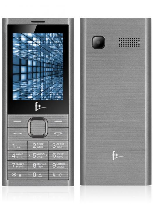 Кнопочный сотовый телефон F+ B280 серый мобильный - фото 1 - id-p216343614
