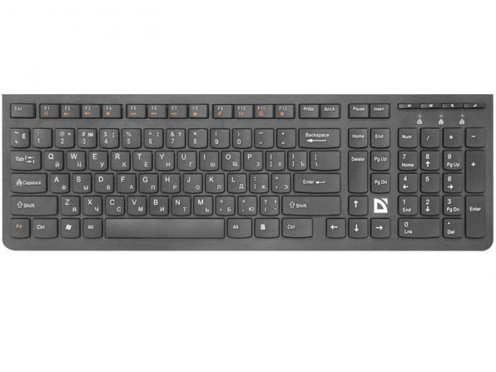 Беспроводная клавиатура Defender UltraMate SM-535RU черная для ПК компьютера - фото 1 - id-p216343795
