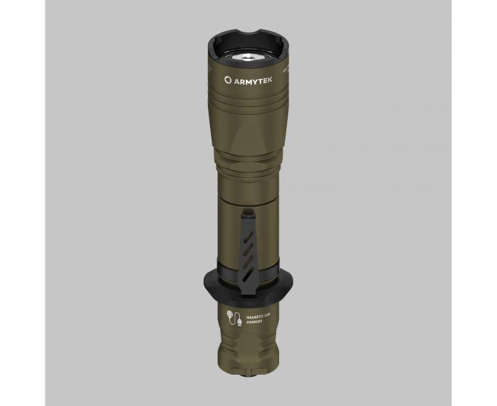 Фонарь Armytek Dobermann Pro Magnet USB Olive Теплый - фото 1 - id-p215944990