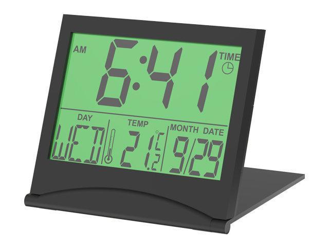 Настольные электронные часы на батарейках Ritmix CAT-042 черные - фото 1 - id-p216153603