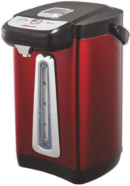 Термопот электрический чайник термос SAKURA SA-1346R красный помповый - фото 1 - id-p216382245