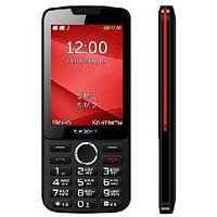 Кнопочный мобильный телефон TEXET TM-308 Черный/красный