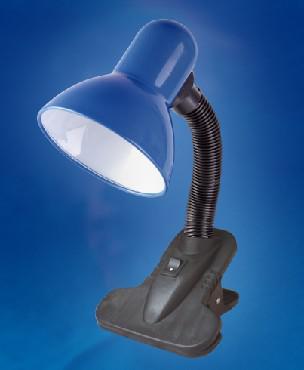 Светильник-прищепка UNIEL 00755 TLI-202 синий лампа офисная ученическая для чтения школьника - фото 1 - id-p216153738