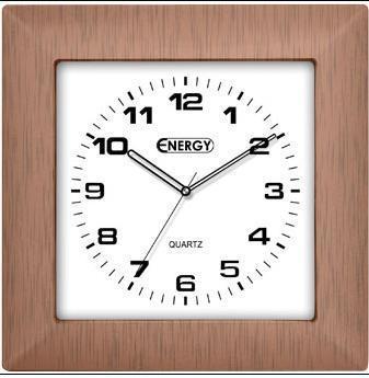 Настенные квадратные часы стрелки кварцевые ENERGY EC-14 интерьерные оригинальные для спальни дома - фото 1 - id-p216153754