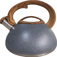 Чайник со свистком из нержавейки металлический MALLONY 007192 для индукционной и газовой плиты