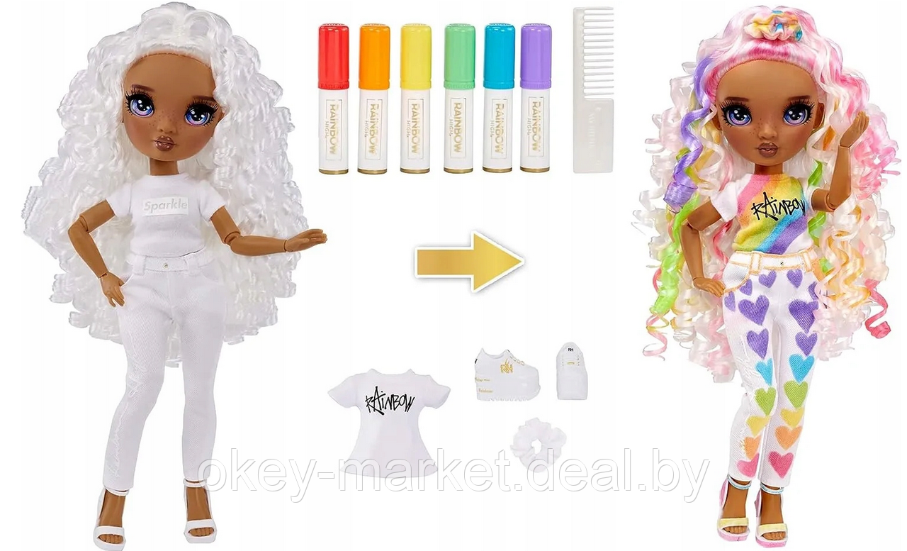 Кукла Rainbow High с фиолетовыми глазами серия Color & Create - фото 5 - id-p216482472