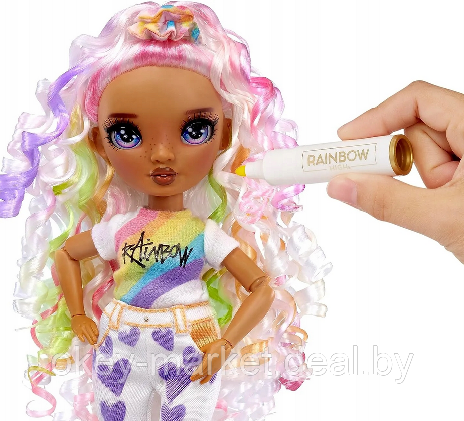 Кукла Rainbow High с фиолетовыми глазами серия Color & Create - фото 7 - id-p216482472