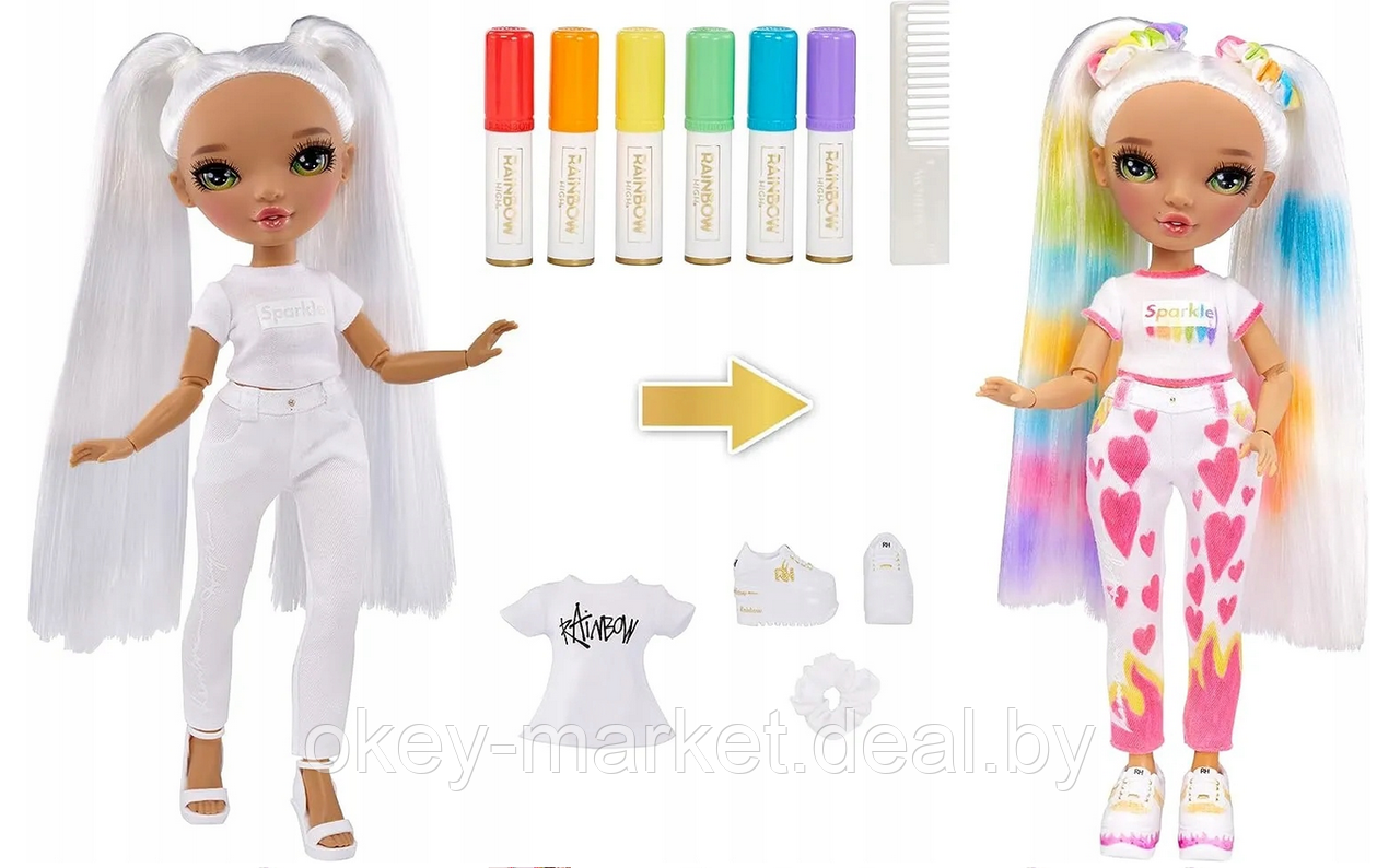 Кукла Rainbow High с зелеными глазами серия Color & Create 500407 - фото 6 - id-p216482486