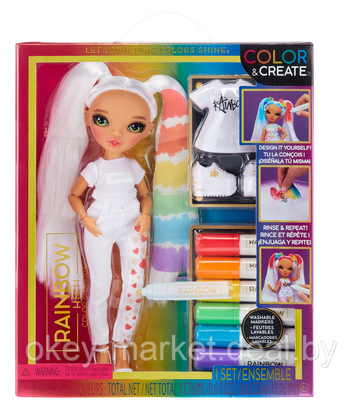 Кукла Rainbow High с зелеными глазами серия Color & Create 500407 - фото 10 - id-p216482486