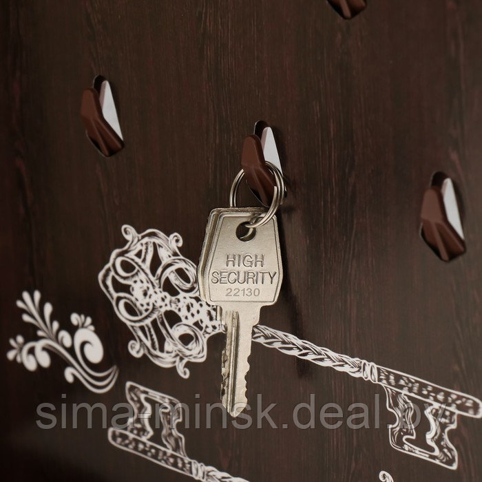 Ключница закрытая "Ключ" 26,5х31,5 см Орех - фото 4 - id-p216482757