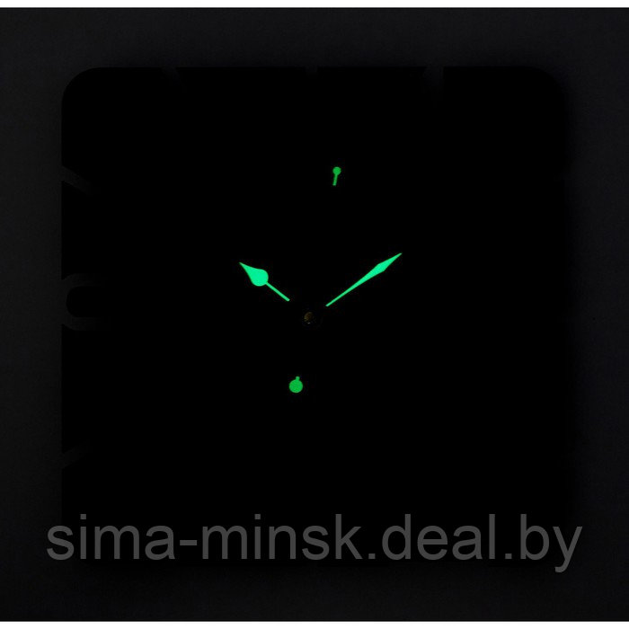 Часы настенные из металла "Минимализм", плавный ход, 37 х 37 см, светящиеся - фото 2 - id-p216482818